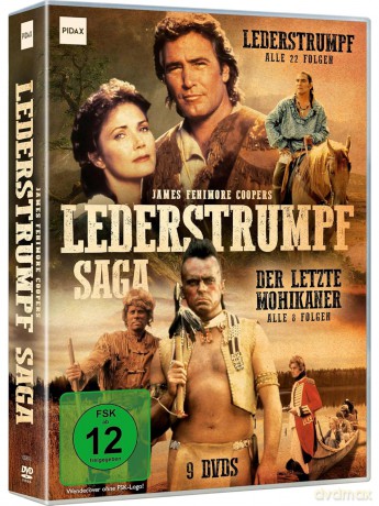 Lederstrumpf Saga - Zwei Abenteuerserien mit insgesamt 30 Folgen nach den Büchern von James Fenimore Cooper auf 9 DVDs - Ein Highlight für jeden Fan des Physischen Mediums [DVD]