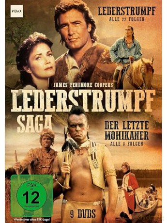 Lederstrumpf Saga - Zwei Abenteuerserien mit insgesamt 30 Folgen nach den Büchern von James Fenimore Cooper auf 9 DVDs - Ein Highlight für jeden Fan des Physischen Mediums [DVD]