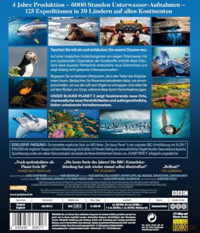 UNSER BLAUER PLANET II - Die komplette ungekürzte Serie zur ARD-Reihe Der blaue Planet [Blu-Ray]