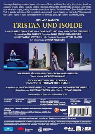 Wagner: Tristan und Isolde (Semperoper, Dresden 2024, Regie: Marelli) [DVD]
