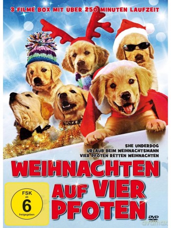 Weihnachten auf vier Pfoten (3-Filme-Box mit über 250 Minuten) Herzerwärmende Tier-Weihnachtsfilme für die ganze Familie [DVD]