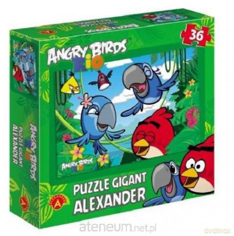 Puzzle 36 Gigant - W dżungli ANGRY BIRDS RIO [PUZZLE]