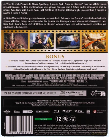 Jurassic Park (steelbook) [Blu-Ray 4K]+[Blu-Ray]