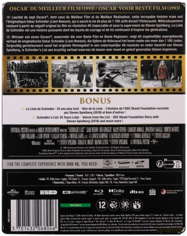 Lista Schindlera (Schindler's List) (steelbook) [Blu-Ray 4K]+[Blu-Ray]