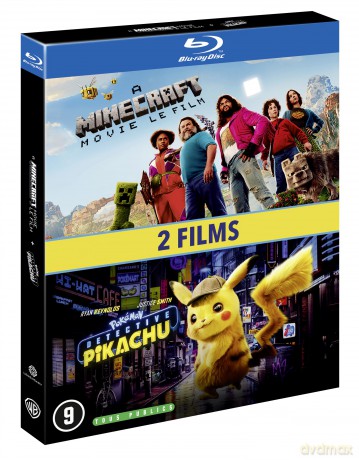 Minecraft, Le Film + Pokémon-Détective Pikachu [Blu-Ray]