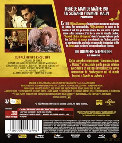 Shakespeare in Love (Édition Collector) [Blu-Ray]