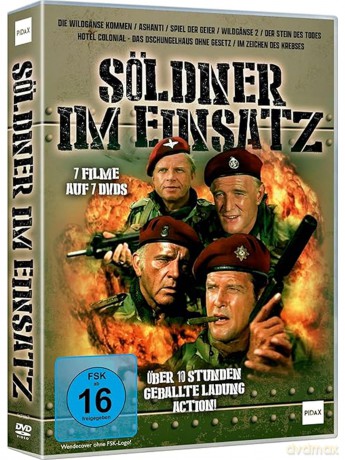 Söldner Filmklassiker Box (7 Söldnerfilme mit Starbesetzung) Erlebe die geballte Action mit dem Söldnerkommando im Einsatz (Pidax Film Edition) [DVD]