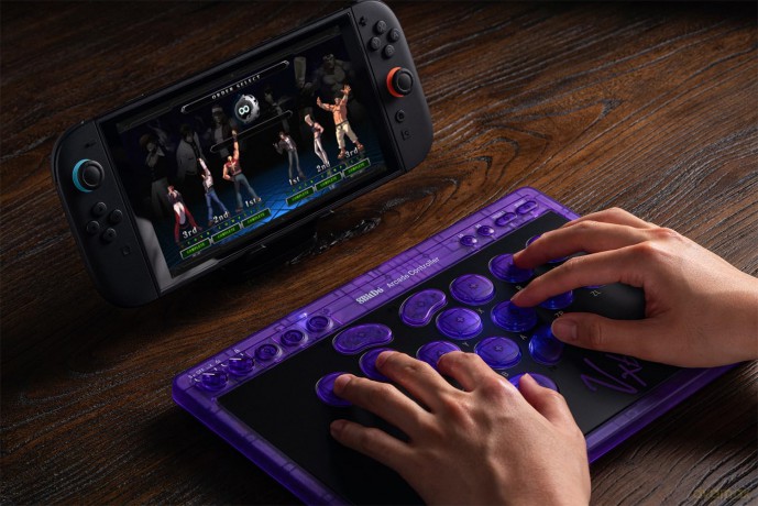 8Bitdo - Arcade Controller - Purple