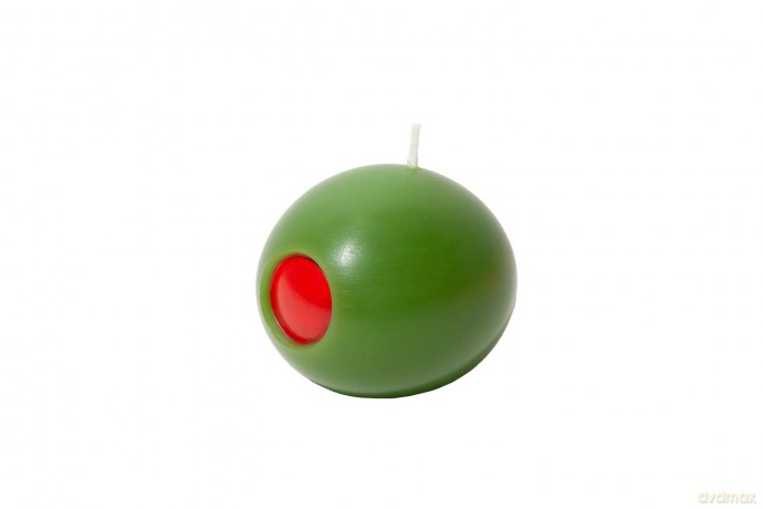 Doiy - Olivia Wax Candle - Deep Green with a Striking Red Core