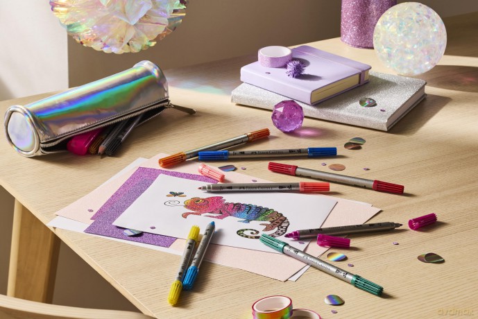 Faber-Castell - Double Tip Glitter Markers - 10 Asst.
