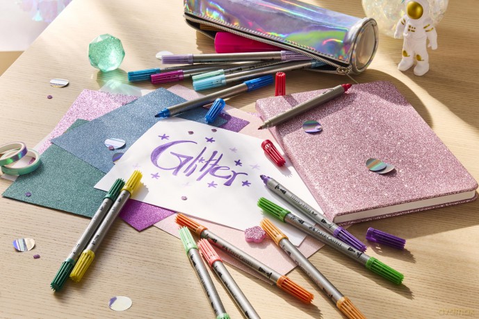 Faber-Castell - Double Tip Glitter Markers - 20 Asst. (151108)