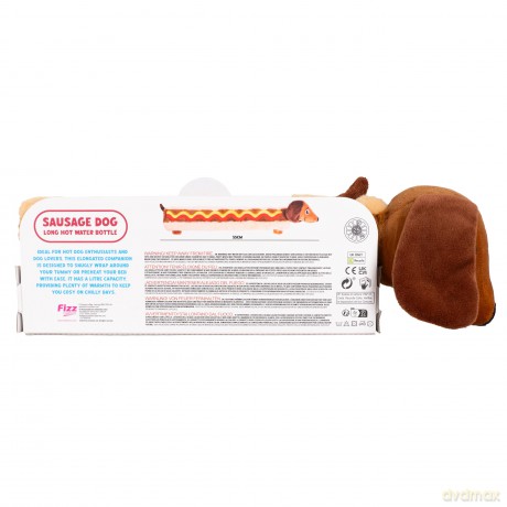 Fizz Creations - Sausage Dog Long Hot Water Bottle - 55cm