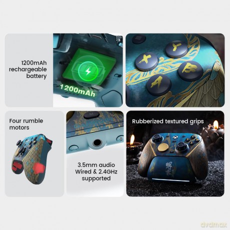 GameSir - G7 Pro Multiplatform Gamepad - Fallen Feather Wuchang - Green
