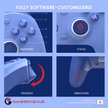 GameSir - G7 SE Multiplatform Gamepad (Hall-Effect Sticks) - Dynamic Blue