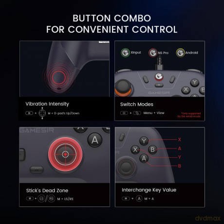 GameSir - Nova HD Multiplatform Gamepad (Hall-Effect Sticks) - Retro White