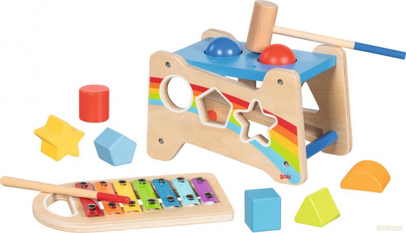 Goki - Hammer Bench with Xylophone and Sorting Function (58304)