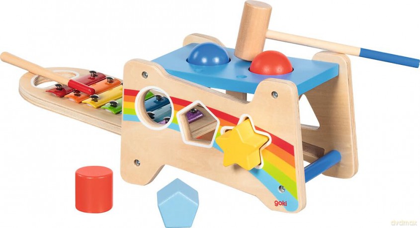 Goki - Hammer Bench with Xylophone and Sorting Function (58304)