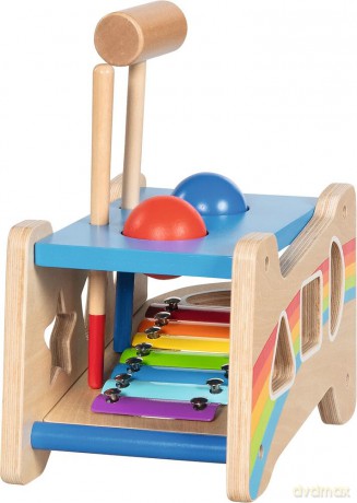 Goki - Hammer Bench with Xylophone and Sorting Function (58304)