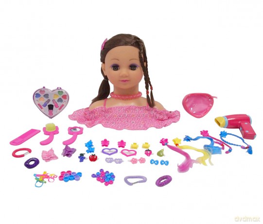Happy Friend - Make Up Dollhead - Brunette (504403)