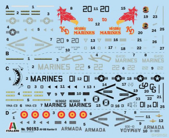 Italeri - AV-8B Harrier II (489844)