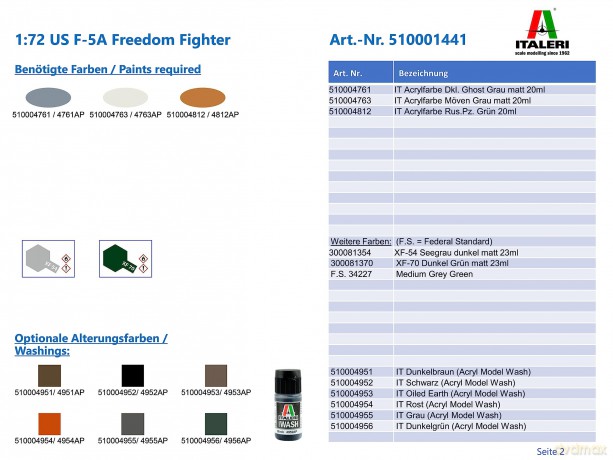 Italeri - F-5A Freedom Fighter (489659)