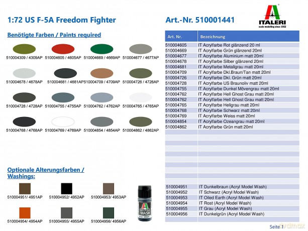 Italeri - F-5A Freedom Fighter (489659)