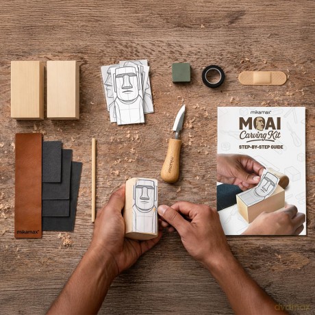Mikamax - Moai Wood Carving Kit