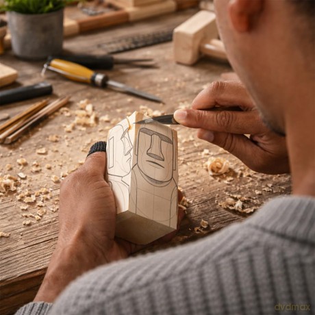 Mikamax - Moai Wood Carving Kit