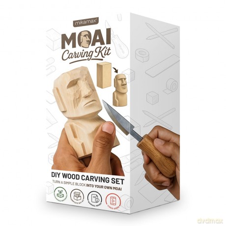 Mikamax - Moai Wood Carving Kit
