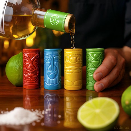 Kolorowe kieliszki tiki do shotów Mikamax - Tiki Shot Glasses