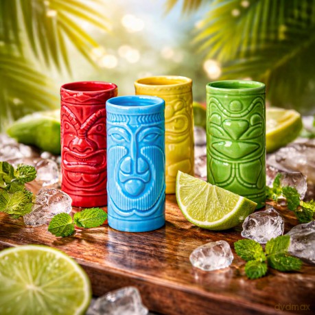 Kolorowe kieliszki tiki do shotów Mikamax - Tiki Shot Glasses