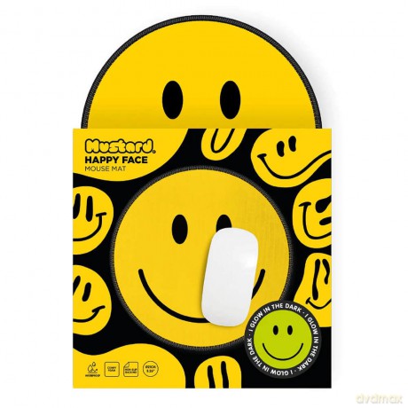 Mustard - Happy Face Mouse Mat - 24 cm x 20 cm