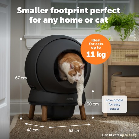 Petsafe - Ecom Smartspin Auto CatLitter Box robot - 53 x 49 x 47cm - Black