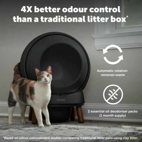 Petsafe - Ecom Smartspin Auto CatLitter Box robot - 53 x 49 x 47cm - Black