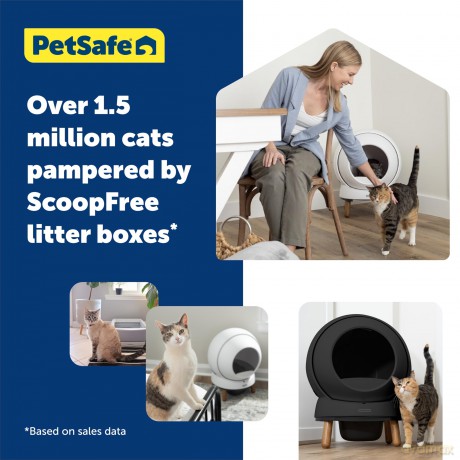 Petsafe - Ecom Smartspin Auto CatLitter Box robot - 53 x 49 x 47cm - Black