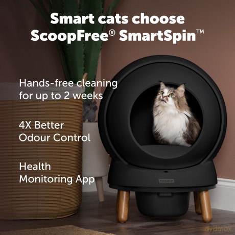 Petsafe - Ecom Smartspin Auto CatLitter Box robot - 53 x 49 x 47cm - Black