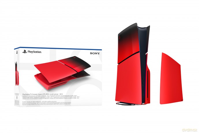 PlayStation 5 Cover (Slim) - Techno Red
