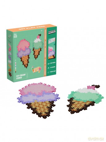 Plus Plus - Puzzle By Number Ice Cream Cones (4346)