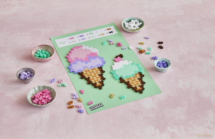 Plus Plus - Puzzle By Number Ice Cream Cones (4346)