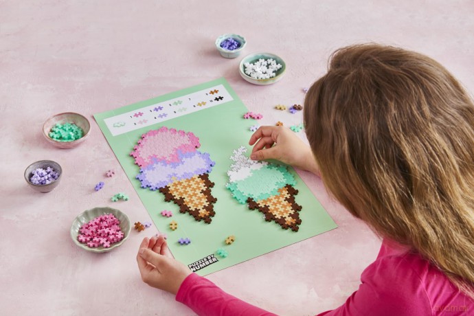 Plus Plus - Puzzle By Number Ice Cream Cones (4346)