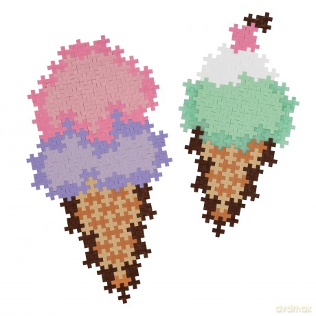 Plus Plus - Puzzle By Number Ice Cream Cones (4346)