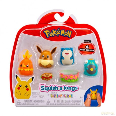 Pokemon - Squishalongs 4 PK Eevee/Snorlax (SQAL0068) [FIGURKA]