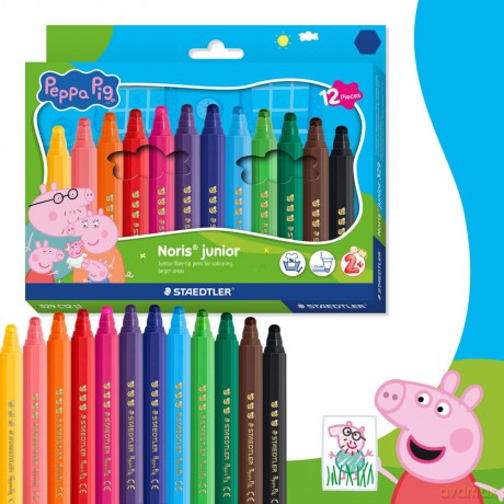 Staedtler - Peppa Pig Pens - 12 pcs Assorted (329 C12 L1)