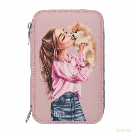 Topmodel - Double Pencil Case DOTS - Rose