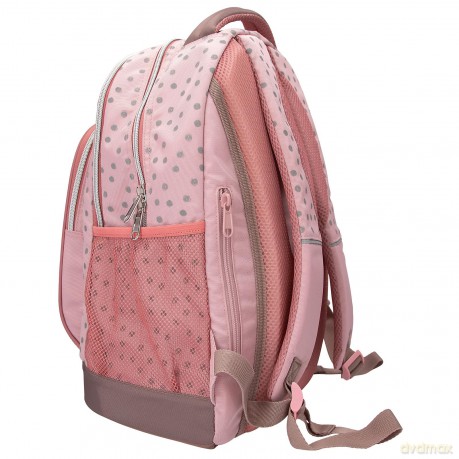Topmodel - School Backpack DOTS - Rose with Grey Dots