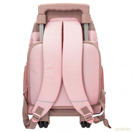 Topmodel - School Backpack Trolley - Rose with Grey Polka Dots