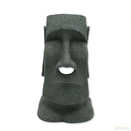 Winkee - Napkin Dispenser Moai Stone - Natural Stone Gray - Approximately 12 Inches Tall