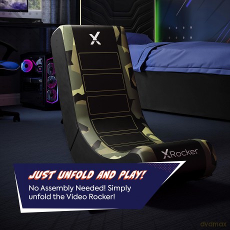 XRocker - Geo Camo Kids Gaming Chair - Green