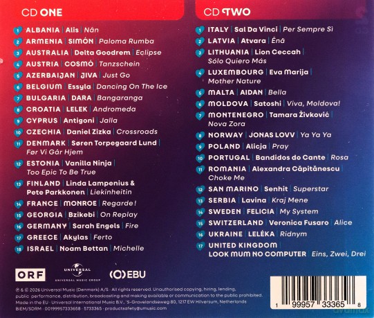 Eurovision Song Contest Vienna 2026 (Package) [2CD]
