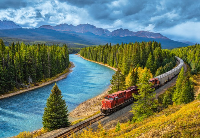 CASTORLAND 1000 el. Canadian Pacific Railway in Banff National Park [PUZZLE]